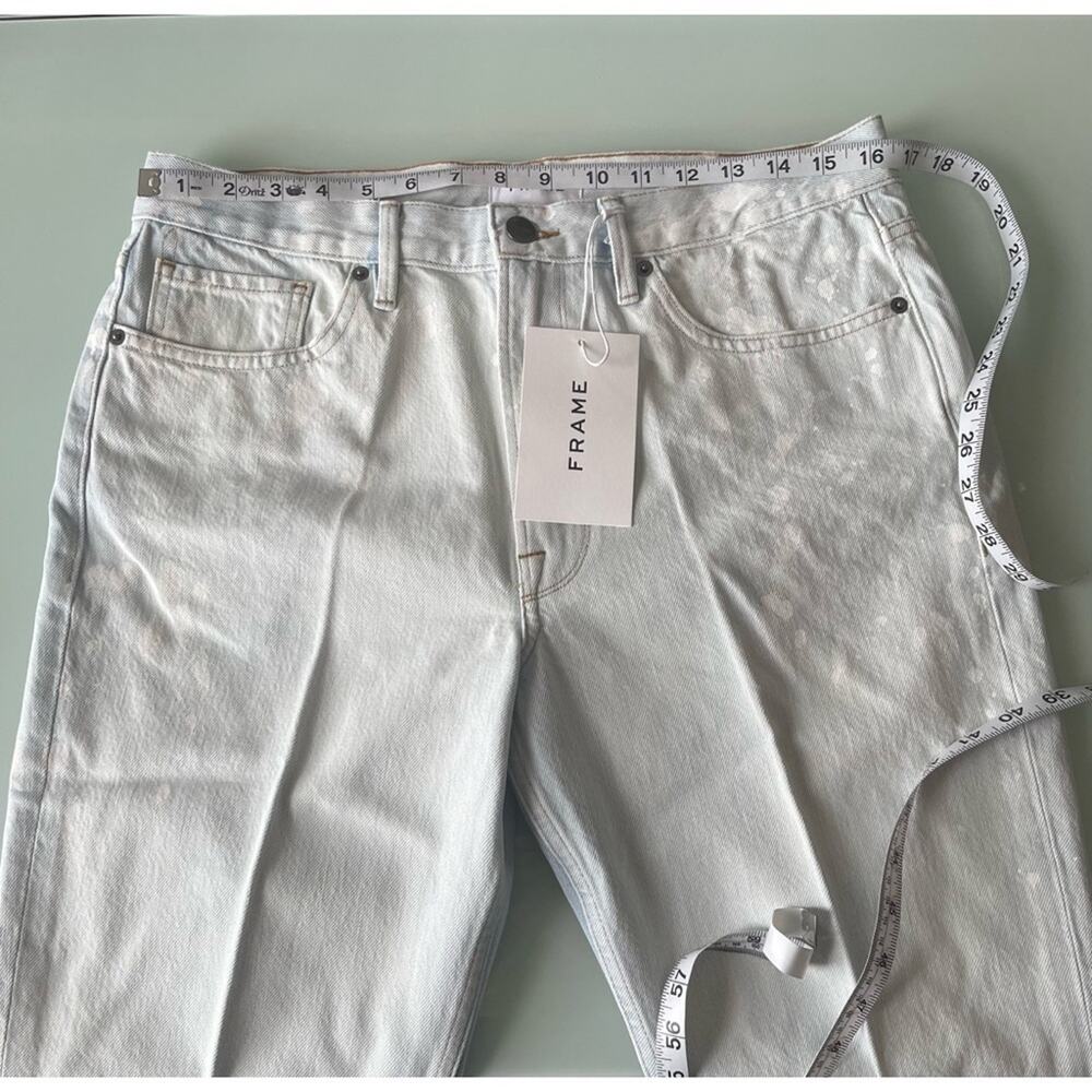 New FRAME Le Piper High Waist Straight Leg Jeans Caribbean Spray Women's Size 30 - Picture 10 of 10